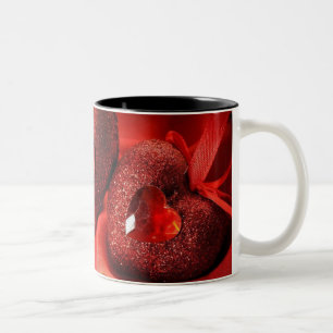 Taza Bicolor Red Ruby Heart Mug