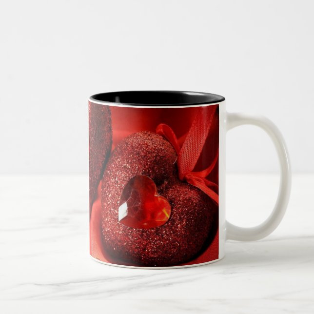 Taza Bicolor Red Ruby Heart Mug (Derecha)