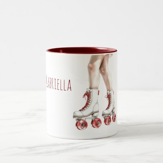 Taza Bicolor Red White Roller Skates (Centro)