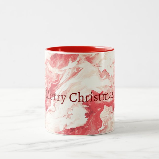 Taza Bicolor Red White Swirl Christmas (Centro)