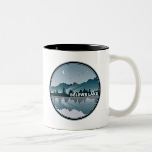 Taza Bicolor Reflexión sobre el lago Belews Carolina del Norte