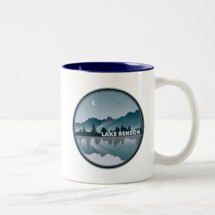 Taza Bicolor Reflexión sobre el lago Benson de Carolina del Nor