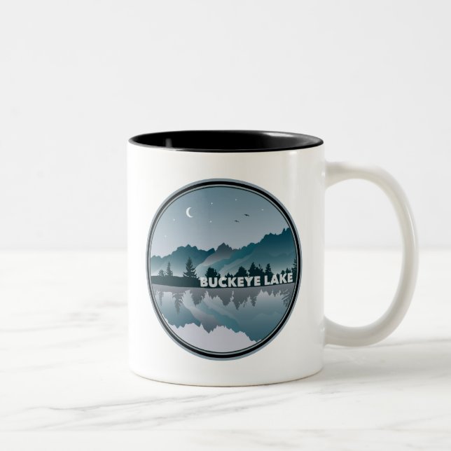 Taza Bicolor Reflexión sobre el lago Buckeye (Derecha)
