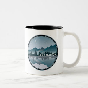 Taza Bicolor Reflexión sobre el lago Marion en Carolina del Sur