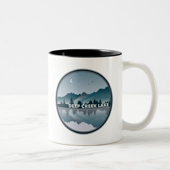 Taza Bicolor Reflexión sobre el lago Maryland (Derecha)