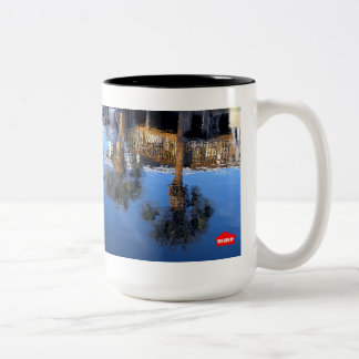 Taza Bicolor Reflexión sobre los palmas