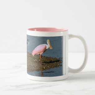 Taza Bicolor Reflexiones del Spoonbill rosado
