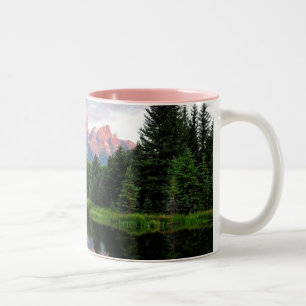 Taza Bicolor Reflexiones magníficas de Teton sobre la charca