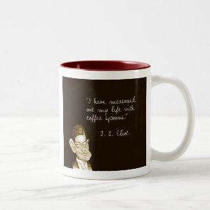 Taza Bicolor Refranes del café de T.S. Eliot