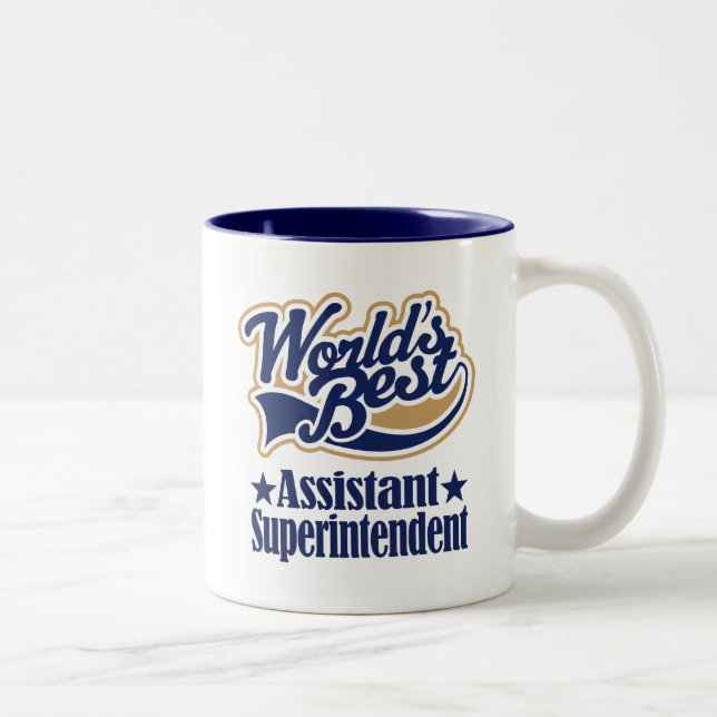 Taza Bicolor Regalo auxiliar del superintendente para (Derecha)