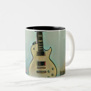 Taza Bicolor regalo clásico de guitarra para papá