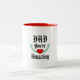 Taza Bicolor Regalo de agradecimiento para papá: Eres un café a