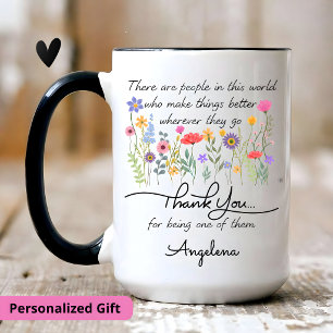 Taza Bicolor Regalo de agradecimiento personalizado, agradecimi