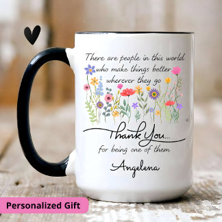 Taza Bicolor Regalo de agradecimiento personalizado, agradecimi