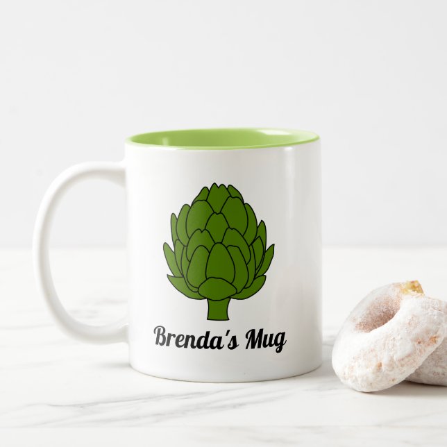 Taza Bicolor Regalo de Amante Artichoke (Con donut)