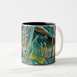 Taza Bicolor Regalo De Amante En Bicicleta Para Ciclistas