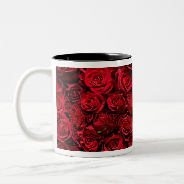 Taza Bicolor Regalo de amor de Rosa (Izquierda)