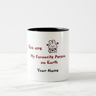 Taza Bicolor Regalo de amor romántico personalizado lindo para