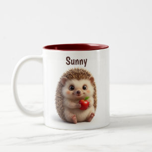 Taza Bicolor Regalo de animal personalizado de erizo