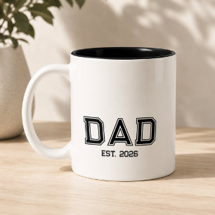 Taza Bicolor Regalo de Año de Establecimiento de Papá Mínimo pa