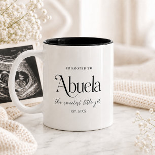 Taza Bicolor Regalo de anuncio de embarazo para Abuela