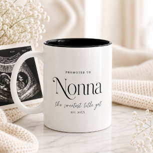 Taza Bicolor Regalo de anuncio de embarazo para Nonna