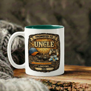 Taza Bicolor Regalo de anuncio de embarazo para tío