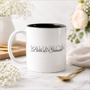 Taza Bicolor Regalo de boda personalizado para pareja