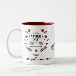 Taza Bicolor Regalo de café personalizado de 11 oz para papá