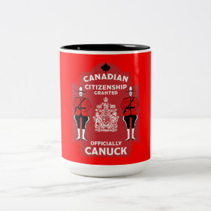 Taza Bicolor Regalo de Celebración de Ciudadanía Canadiense