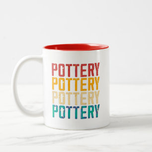Taza Bicolor Regalo de cerámica, regalo para amante de la cerám