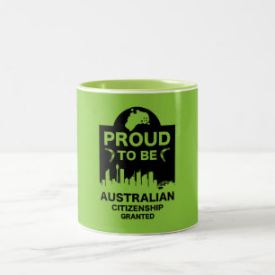 Taza Bicolor Regalo de ciudadanía australiana