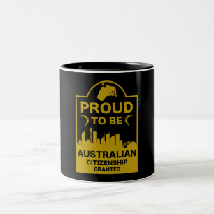 Taza Bicolor Regalo de ciudadanía australiana