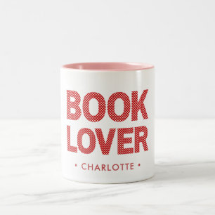 Taza Bicolor Regalo de Corazones de Cita de Amante de Libros Le