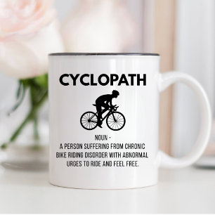 Taza Bicolor Regalo de definición de ciclofata, papá de ciclism