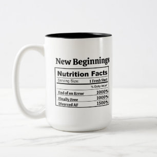 Taza Bicolor Regalo de divorciado AF Finalmente libre divertida