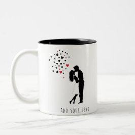 Taza Bicolor Regalo de El día de San Valentín romántico Mug-El 