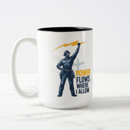 Taza Bicolor Regalo de Electricista Maestro - Relámpago Heroico