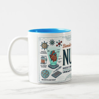 Taza Bicolor Regalo de enfermera biomédica