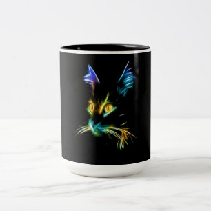 Taza Bicolor Regalo de gato  La Cara De Gato Es Realmente Color