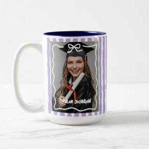Taza Bicolor Regalo de Graduación Clase de Graduados Foto del A