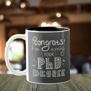Taza Bicolor regalo de graduación de tesis doctoral defensa gra