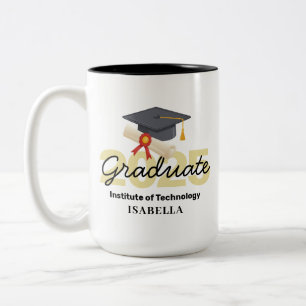 Taza Bicolor Regalo de graduación personalizado - Clase de 2025