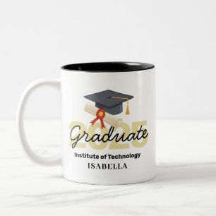 Taza Bicolor Regalo de graduación personalizado - Clase de 2025