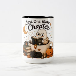 Taza Bicolor Regalo de Halloween para amante de libros acogedor