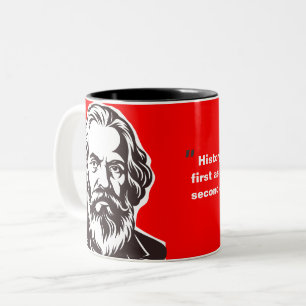 Taza Bicolor Regalo de Karl Marx (Fundador del Marxismo)