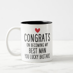 Taza Bicolor Regalo de la mañana de la boda Felicidades por ser