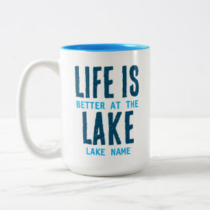 Taza Bicolor Regalo de lago personalizado