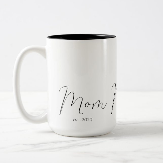 Taza Bicolor Regalo de Mamá Establecida Nueva Mamá (Izquierda)