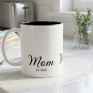 Taza Bicolor Regalo de Mamá Establecida Nueva Mamá